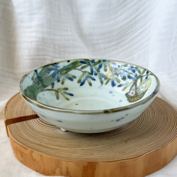 チコロット❤️三つ足浅鉢❤️すべて手描き❤️染付け❤️一品盛り❤️中鉢❤️フリーボウル❤️bowl❤️かぐや姫 4枚目の画像