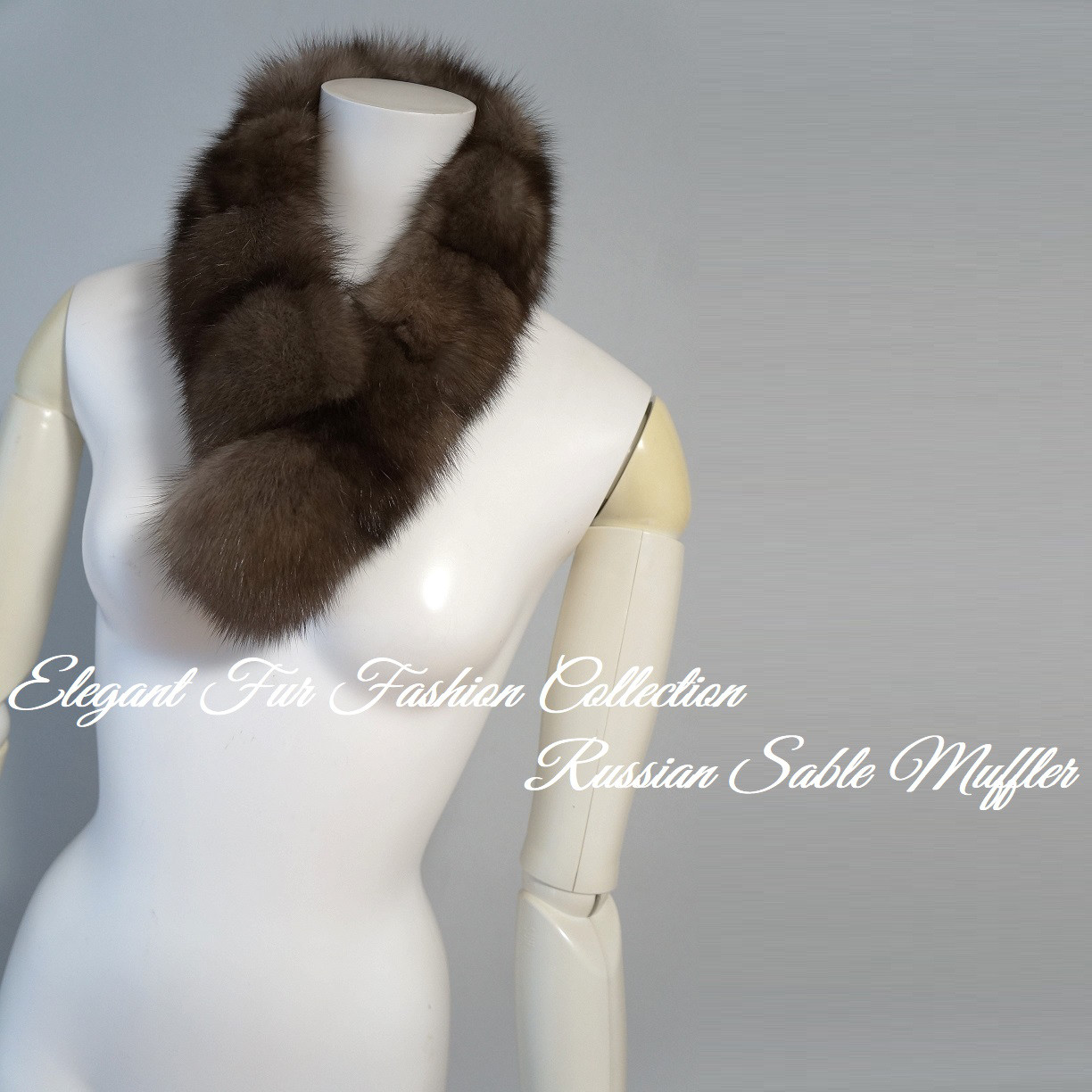 秋冬の防寒から春のオシャレまで☆ロシアンセーブルファーマフラー本物毛皮ストール ショール ネックウォーマー　リアルファー