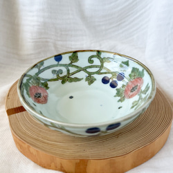 チコロット❤️三つ足浅鉢❤️すべて手描き❤️染付け❤️一品盛り❤️中鉢❤️フリーボウル❤️bowl❤️笠地蔵 4枚目の画像