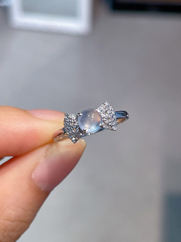 GIA 鑑別書つき Dカラーダイヤモンド&ピンクダイヤモンドリング 9号