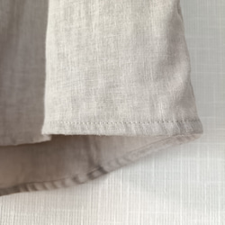 フロントタックブラウス　柔らかダブルガーゼ　グレージュ   日本製 15枚目の画像