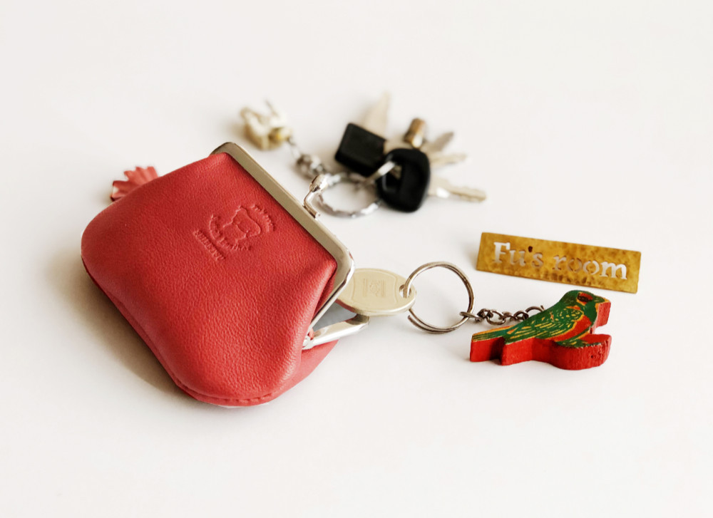 北海道の羊革〈サフォークレザー〉「がま口　M」