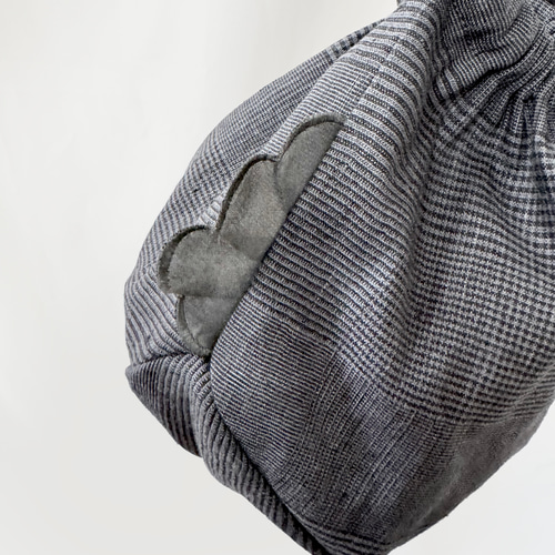 黒鳥【 スワンポーチ M 】 ブラックスワン 巾着バッグ ハンドバッグ