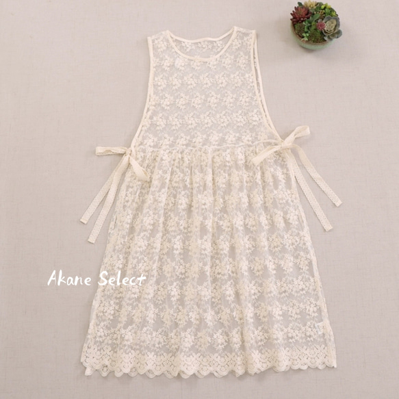 美品 23区 R アイボリー総レース 半袖 ワンピース　32サイズ(XS) レース ワンピース Aライン[品番：JSFW0013841]｜JS FASHION