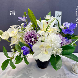 ⭐︎4種の八重桜とかすみ草とホワイトリーフの優しいリース【光触媒