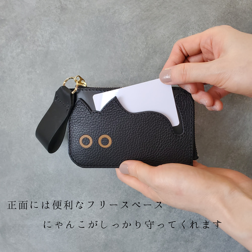 ◇にゃんとも可愛い手乗りねこの薄型ミニ財布◇ メンズ レディース