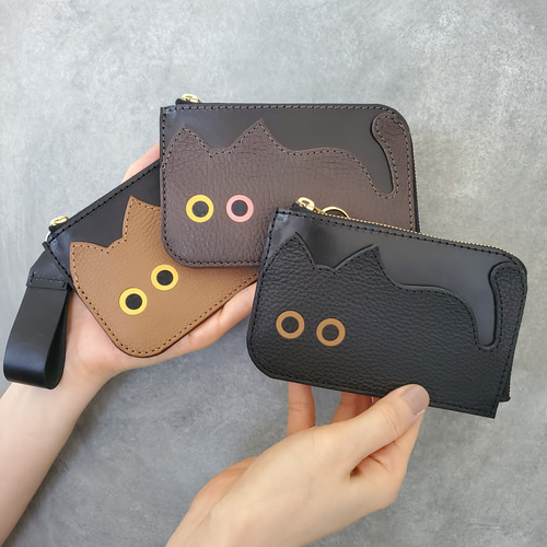 ◇にゃんとも可愛い手乗りねこの薄型ミニ財布◇ メンズ レディース