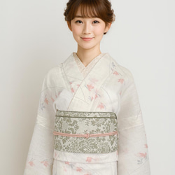マーガレット刺繍のコットンレース単着物 マーガレット刺繍のコットンレース単着物
