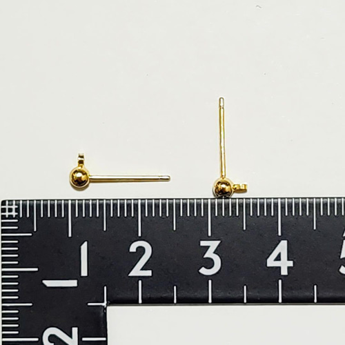 カメヲ ピアス 14kgf ハンドメイド 新商品 14kgf カン付き 丸玉ピアス ポストピアス 4ペア8個