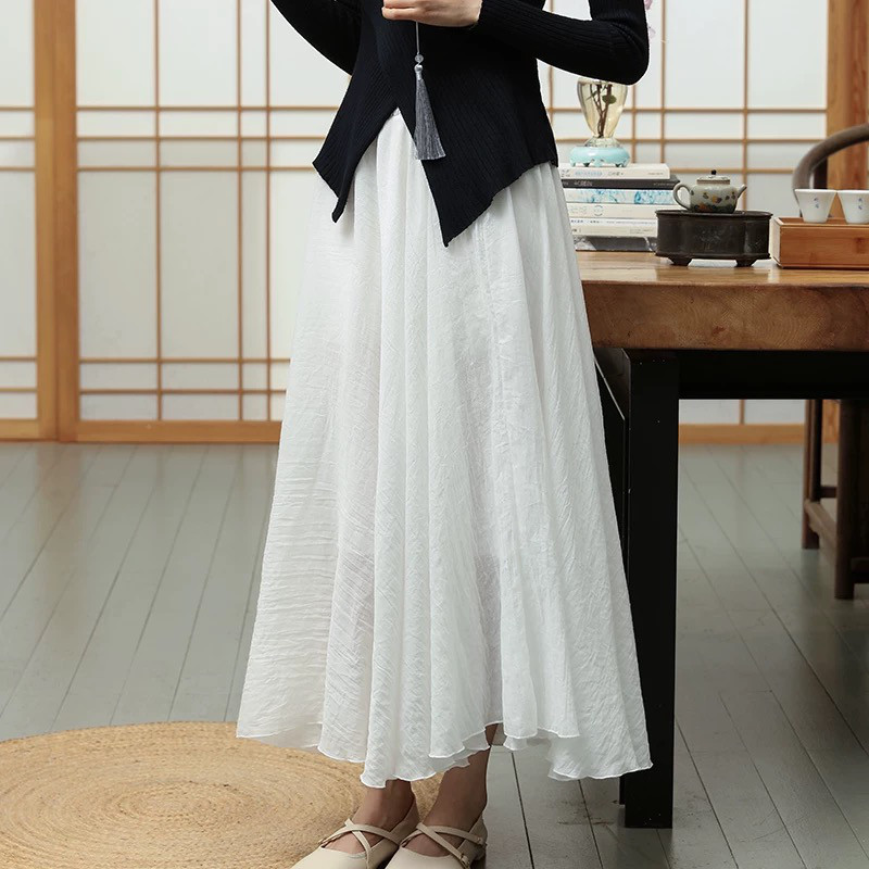 レディース ロングスカート ギャザースカート 夏 おしゃれ ウエストゴム  洗濯可