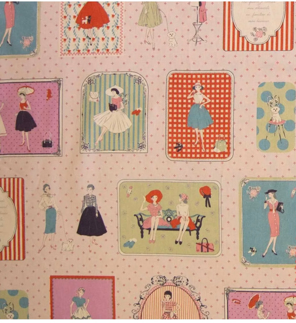 ❤️アンティークフランス柄ビッグトートバッグ作成します。 4枚目の画像