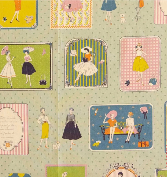 ❤️アンティークフランス柄ビッグトートバッグ作成します。 3枚目の画像