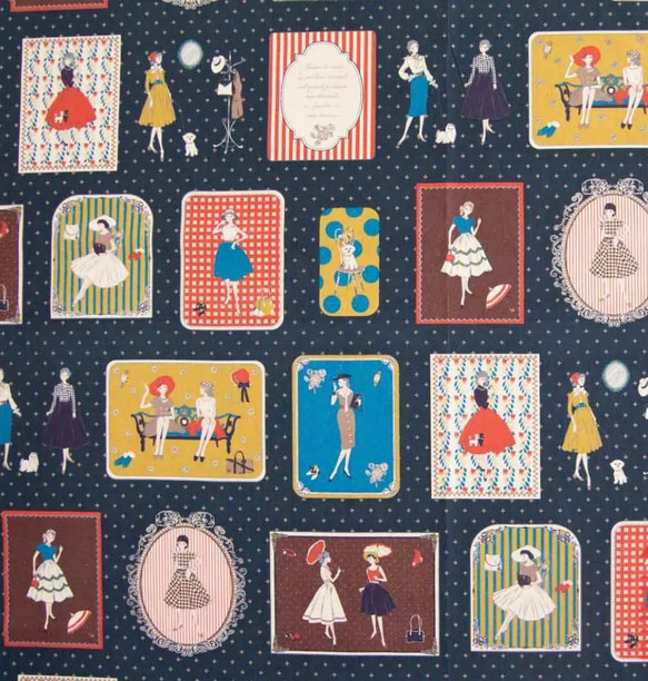 ❤️アンティークフランス柄ビッグトートバッグ作成します。 1枚目の画像