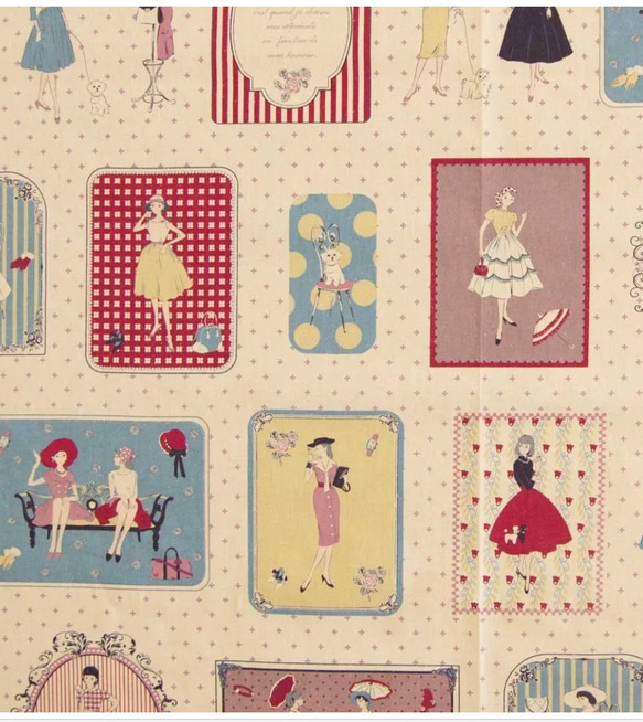 ❤️アンティークフランス柄ビッグトートバッグ作成します。 5枚目の画像