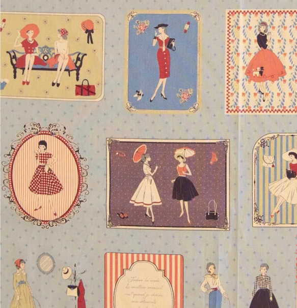 ❤️アンティークフランス柄ビッグトートバッグ作成します。 2枚目の画像