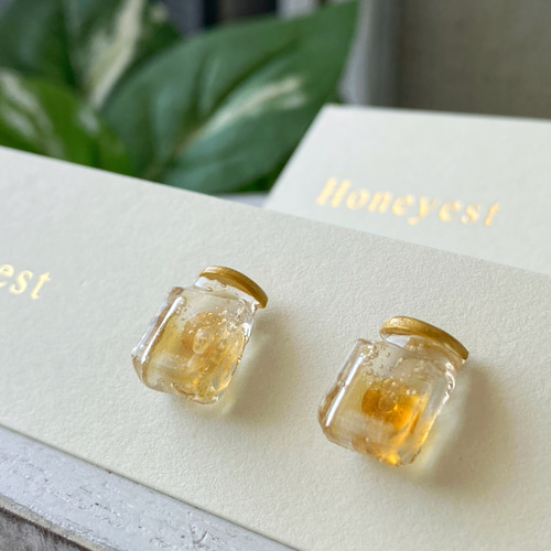 アシンメトリー・片耳専用】Honey pot（ハニーポット）金属アレルギー