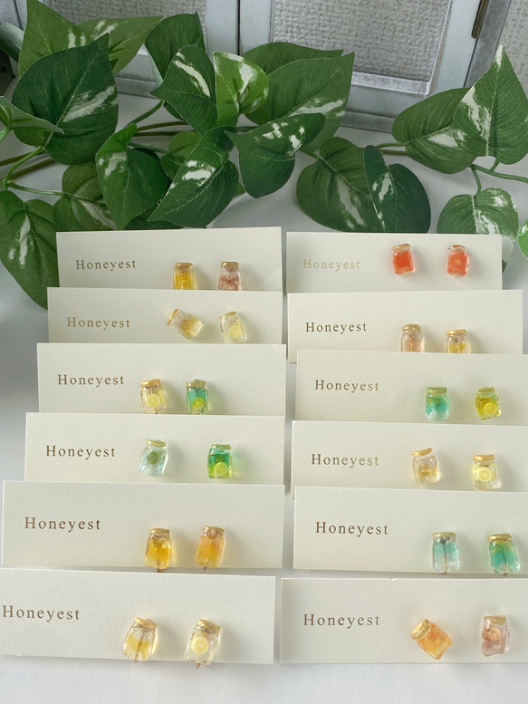 アシンメトリー・片耳専用】Honey pot（ハニーポット）金属アレルギー