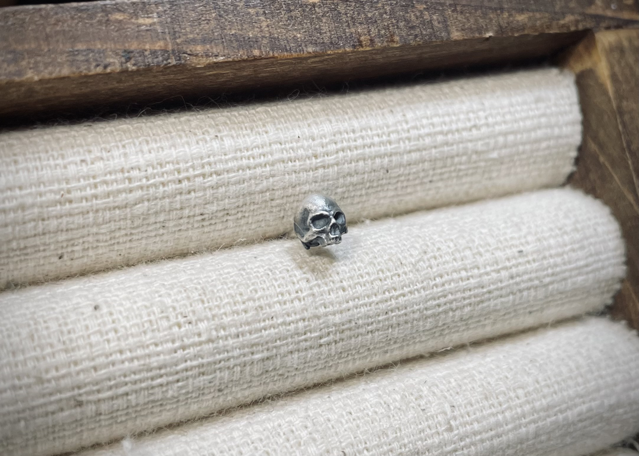 【片ピアス】seed-ヒト頭骨-