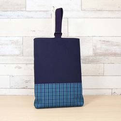 お名前タグ　名入れ　イラスト　ファミリア風チェック お名前タグ 名入れ イラスト ファミリア風チェック お名前ラベル