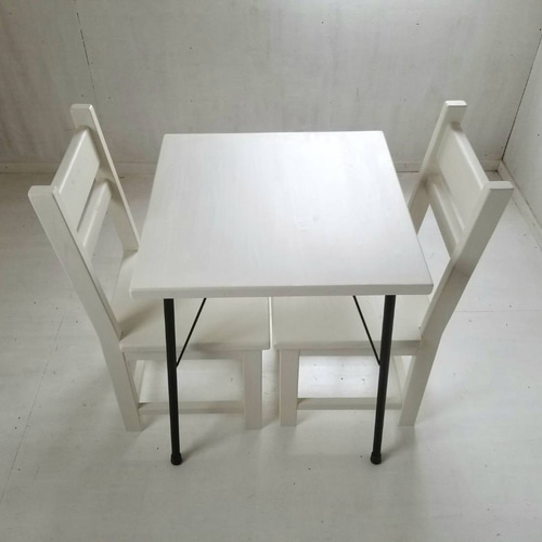 アンティーク風 ナチュラル ダイニングテーブル 白 ホワイト 鉄