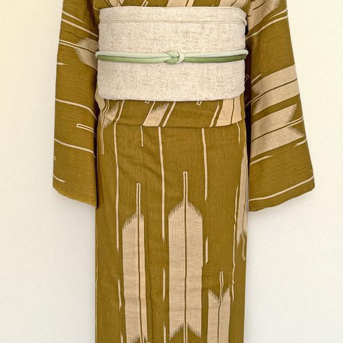 限定1セット】浴衣 4点セット 半衿 兵児帯 帯締め リサイクル着物 単衣