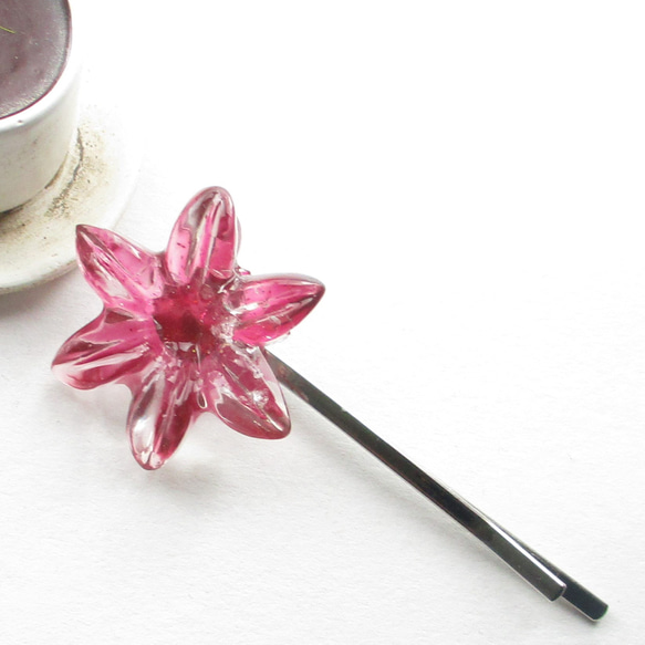 あの頃の記憶とクォーツは、まだ途切れてはいないけれど、熱いものだったと思います!!!<1点ものヘアピン>HP231 2枚目の画像