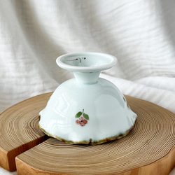 チコロット❤️高台つき小鉢❤️すべて手描き❤️染付け❤️デザートカップ❤️プリン皿❤️フリーボウル❤️bowl❤️ハート 7枚目の画像