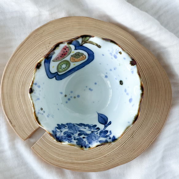 チコロット❤️高台つき小鉢❤️すべて手描き❤️染付け❤️デザートカップ❤️プリン皿❤️フリーボウル❤️bowl 6枚目の画像