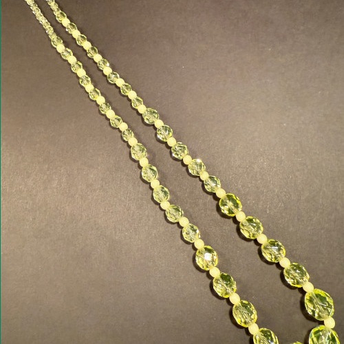 ヴィンテージガラス ウランガラスネックレス E 54cm ネックレス