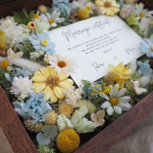 結婚式　造花　アーティフィシャルフラワー 結婚証明書❘ゲスト参加型|ドライ アーティフィシャルフラワー