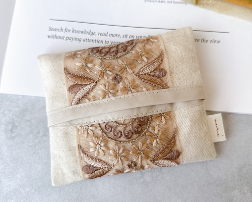インド刺繍リボン】ポケットティッシュ ケース ポーチ うり 通販