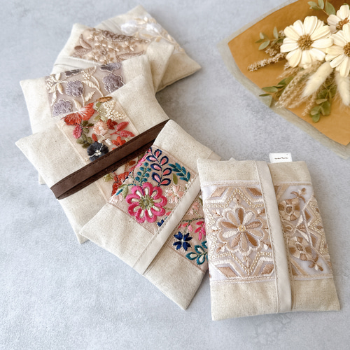インド刺繍リボン】ポケットティッシュ ケース ポーチ うり 通販
