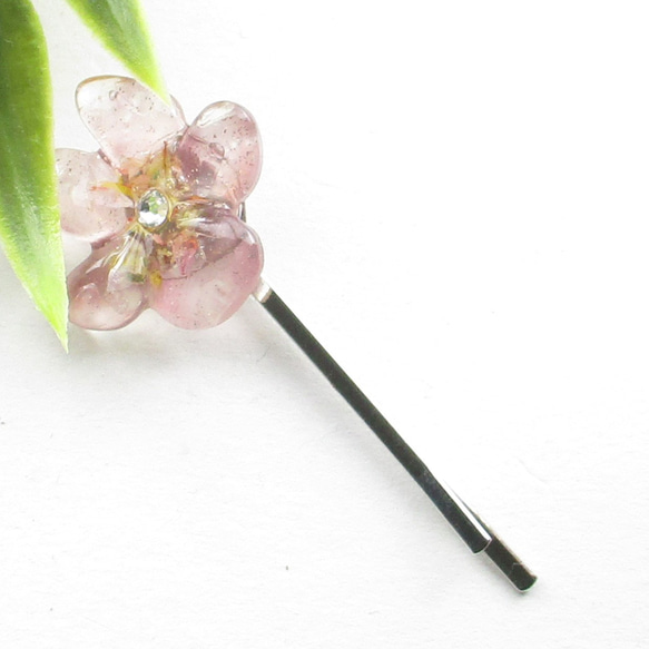 過ぎ去りし無言クォーツの存在は、反発しつつも見本にしていました!!!<1点ものヘアピン>HP232 1枚目の画像