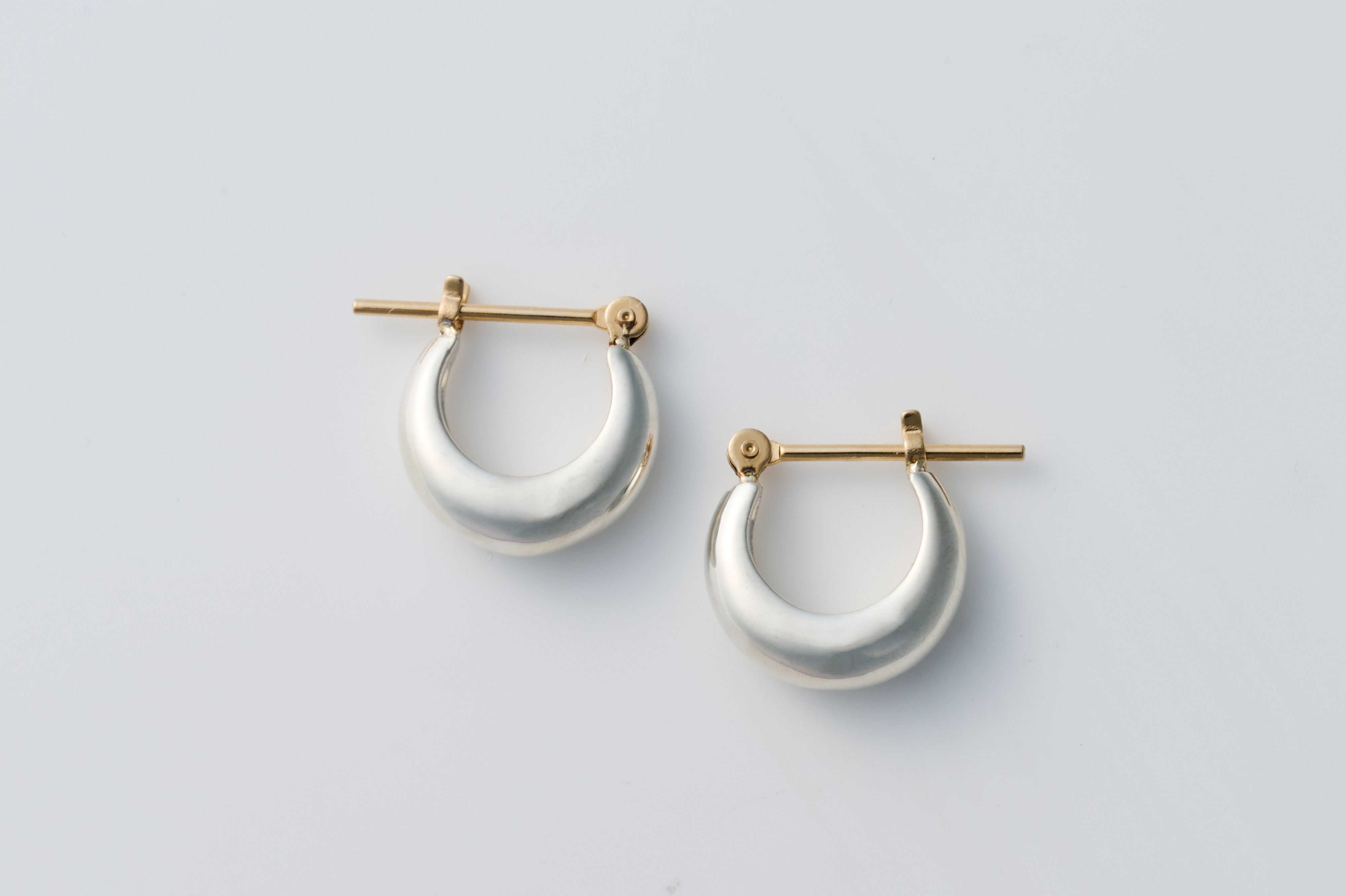 お月様のピアス　小サイズ　Moon Small Earrings　【受注生産】
