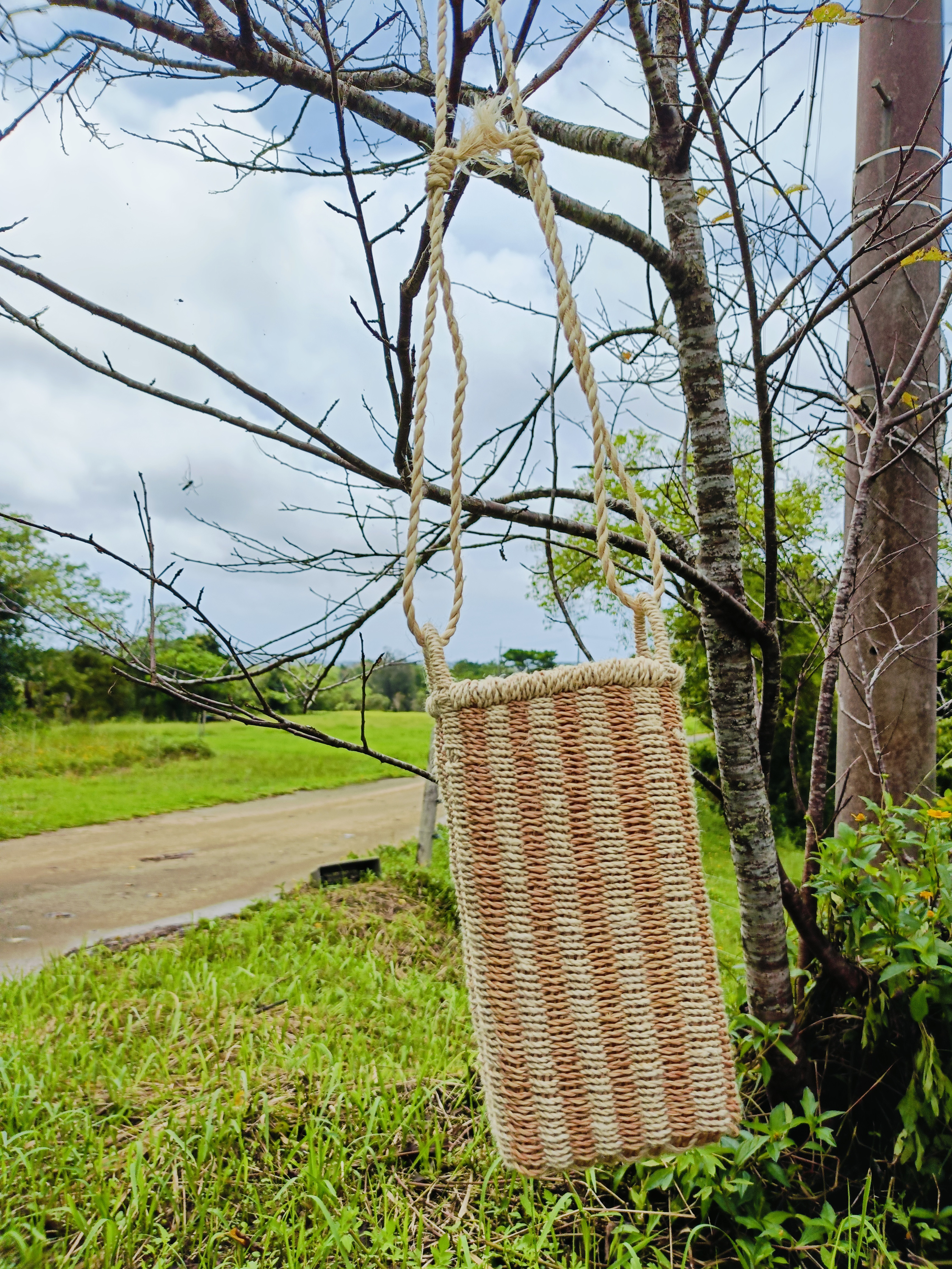 国産精麻×沖縄月桃ポシェット