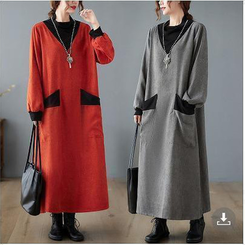 大きいサイズ レディース 秋 冬 ロング ワンピース 新品 長袖 春