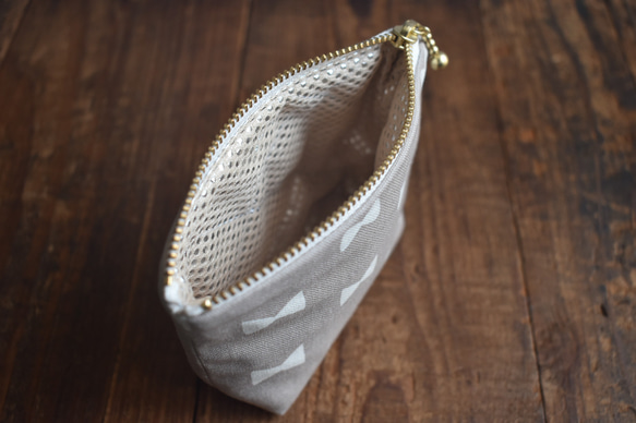 保冷保温・小さなおやつポーチ(コットン)/洗えるおやつポーチ/子供 5枚目の画像