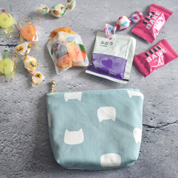 保冷保温・小さなおやつポーチ(コットン)/洗えるおやつポーチ/子供 2枚目の画像
