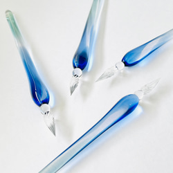 海のガラスペン(細字) ペン・筆記用具 硝子工房きつねらんぷ 通販