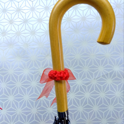 アンブレラマーカー　オレンジ　リボン　ハンドメイド　日本製リボン　プレゼント　ギフト　ラッピング 3枚目の画像