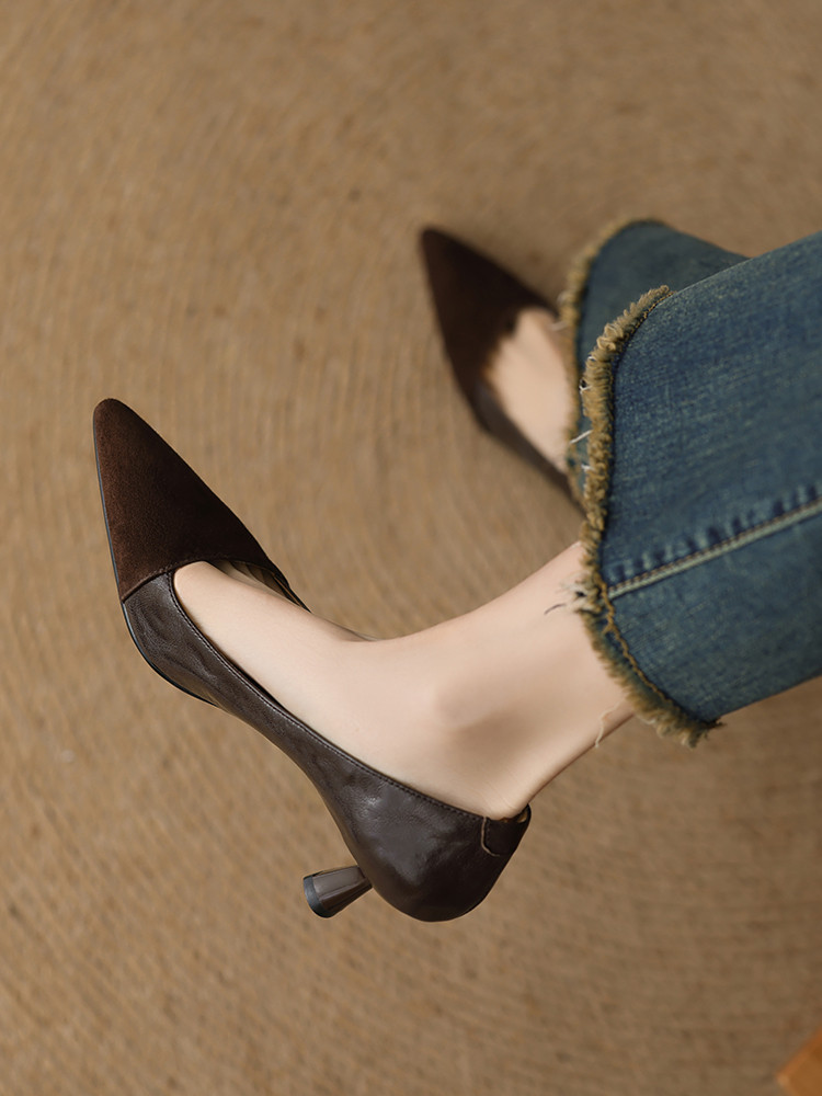 ★25春夏新作★本革 シンプルなデザイン パンプス レディース 　6680