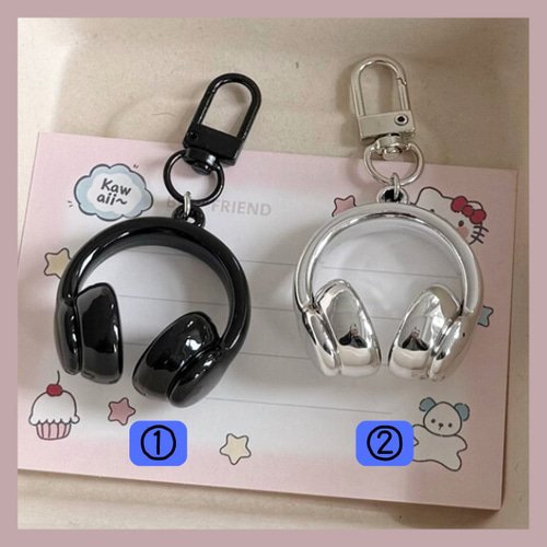 DP015 ヘッドフォン キーホルダーパーツ じゃらじゃらキーホルダー
