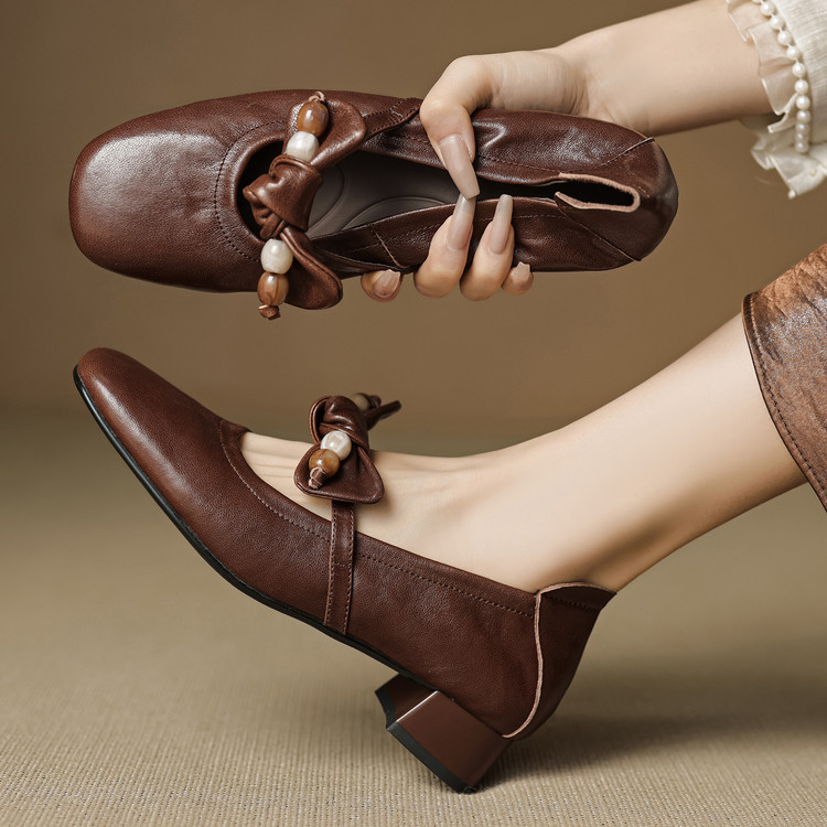 ★25春夏新作★本革 シンプルなデザイン パンプス レディース 　3199