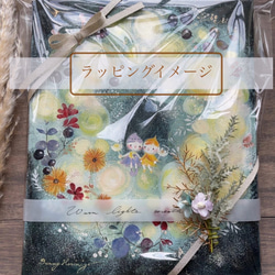 繋がるきらめき　　【原画/F3キャンバス/アクリル画】　インテリアアート　ルナリア　夜空 8枚目の画像