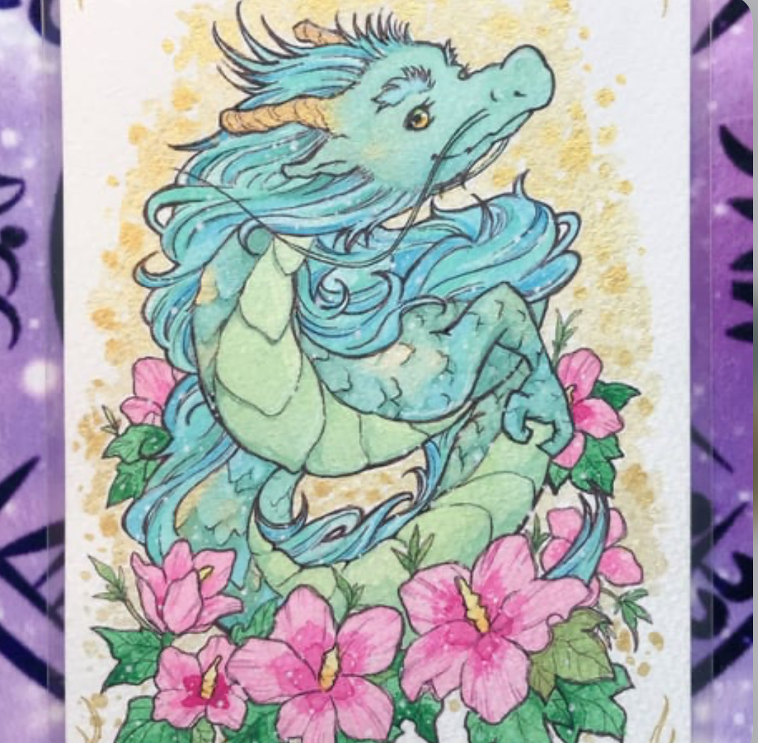 【ポストカードサイズ】あなたの守護龍お描きします
