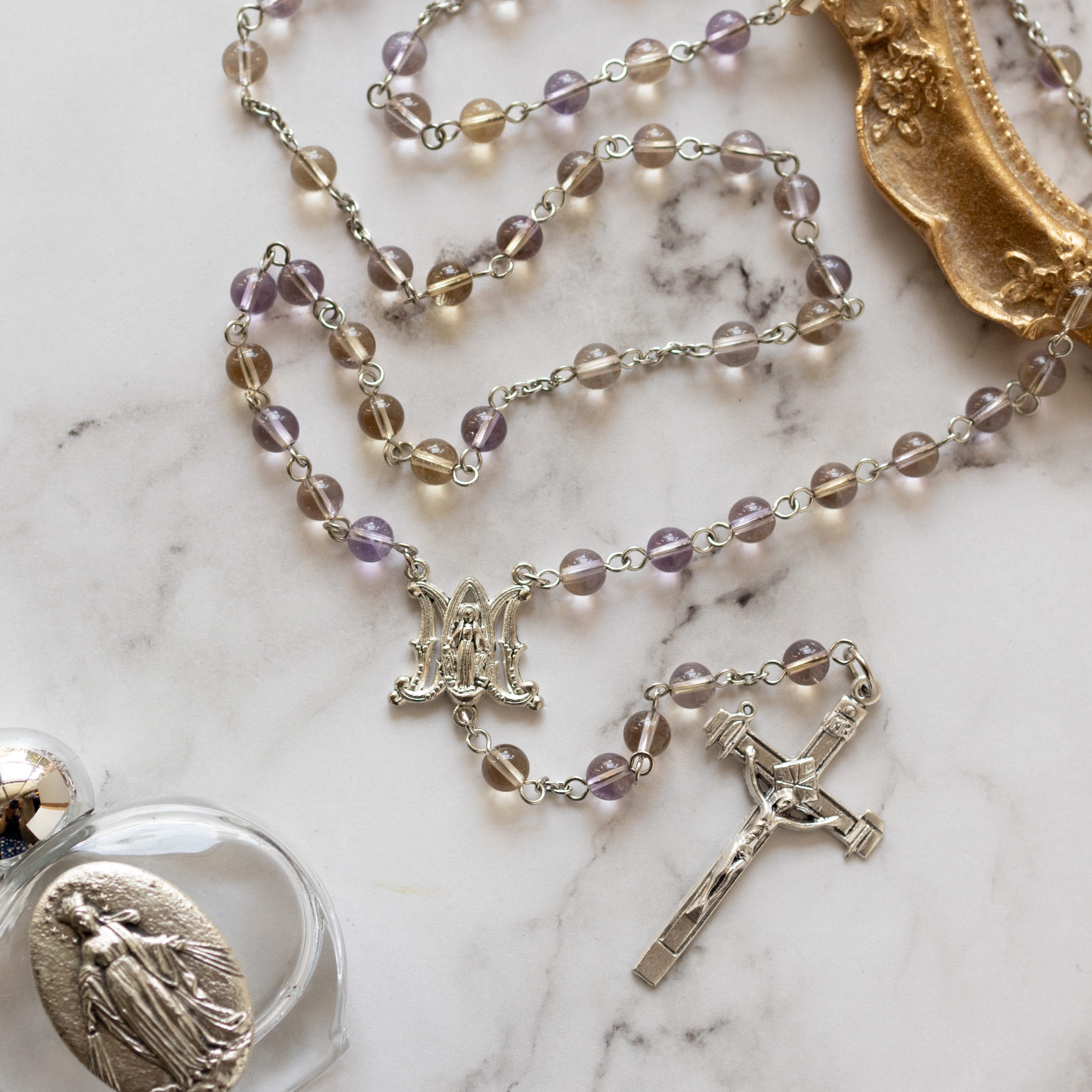 天然アメトリンのロザリオ