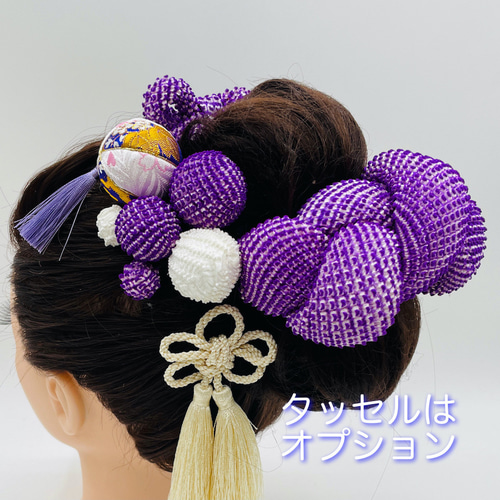 花嫁簪　成人式　十三詣り　七五三　金属花簪セット  鹿の子ちんころ 花嫁簪 成人式 十三詣り 七五三 金属花簪セット 鹿の子ちんころ