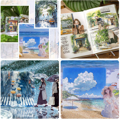 コラージュ素材220点 ポーチ付 七色の海 Ciel海外コラージュ素材新品65点 楽天市場】海のコラージュの通販