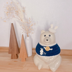 しろくま貯金箱》お月見の洋服とうさぎの帽子 その他置物 sucoro. 通販