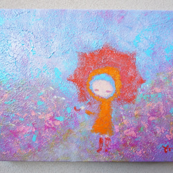 虹とブランコ】＃原画＃イラスト＃ヒーリングアート＃キャンバス＃癒し